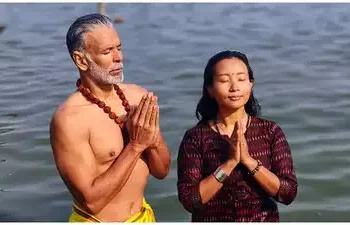 Milind Soman and Ankita Konwar Embrace Spirituality at Maha Kumbh 2025