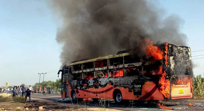 Highway Inferno: Jodhpur-Bound Bus Tragedy Claims 20 Lives