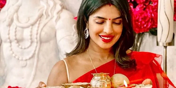 Priyanka Chopra Jonas: Blending Tradition with Global Glamour for Karwa Chauth
